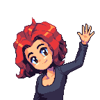 Red waving
